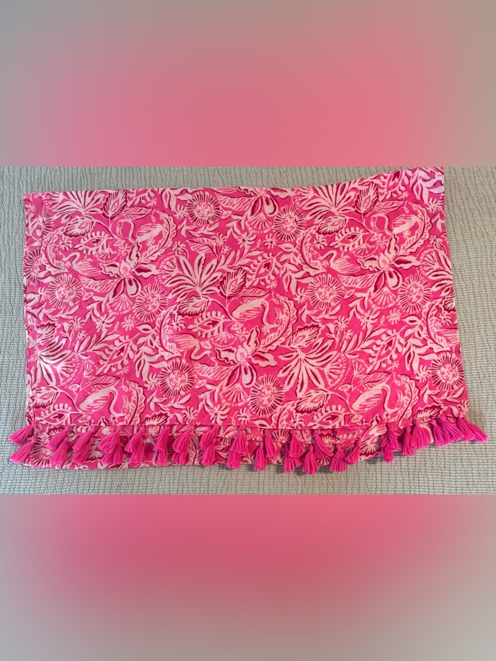 Lilly Pulitzer Resort Scarf/Wrap with Tassel Fringe